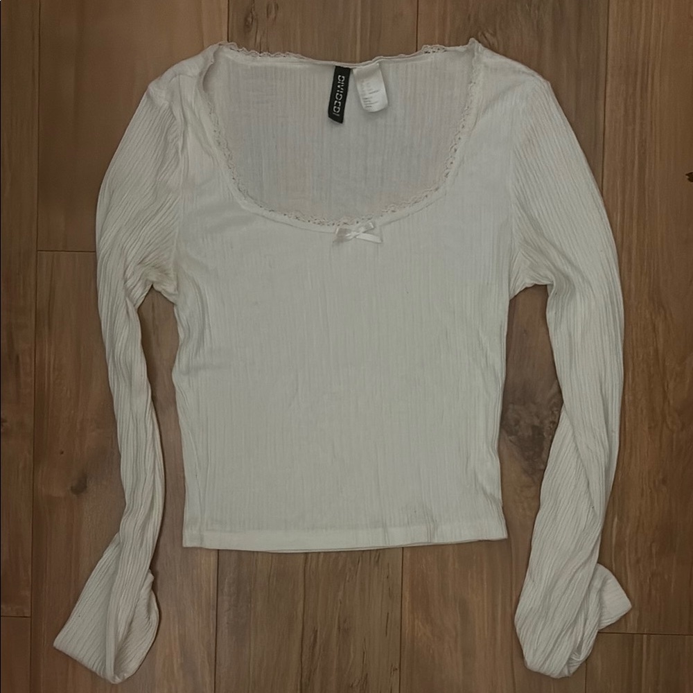 White Long Sleeve Top